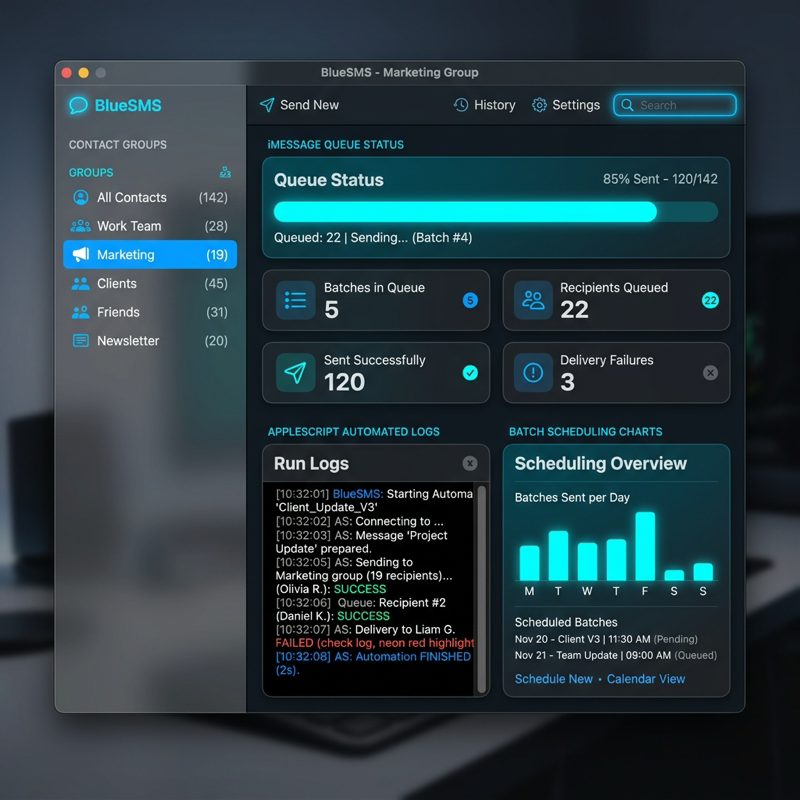 BlueSMS - AppleScript SMS Orchestrator